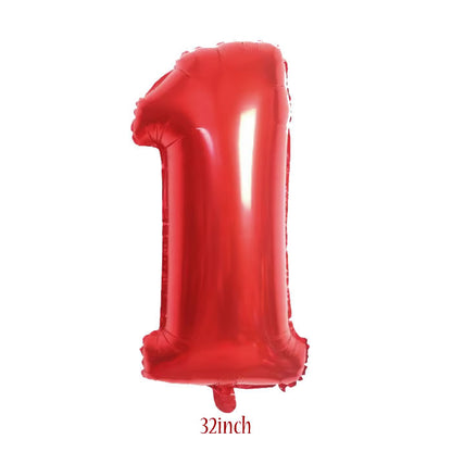 32 inch Red Number 1 Foil Balloon