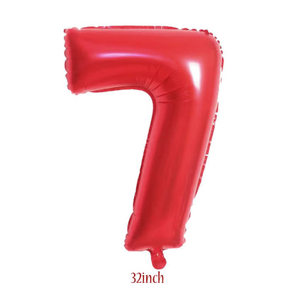 32 inch Red Number 7 Foil Balloon