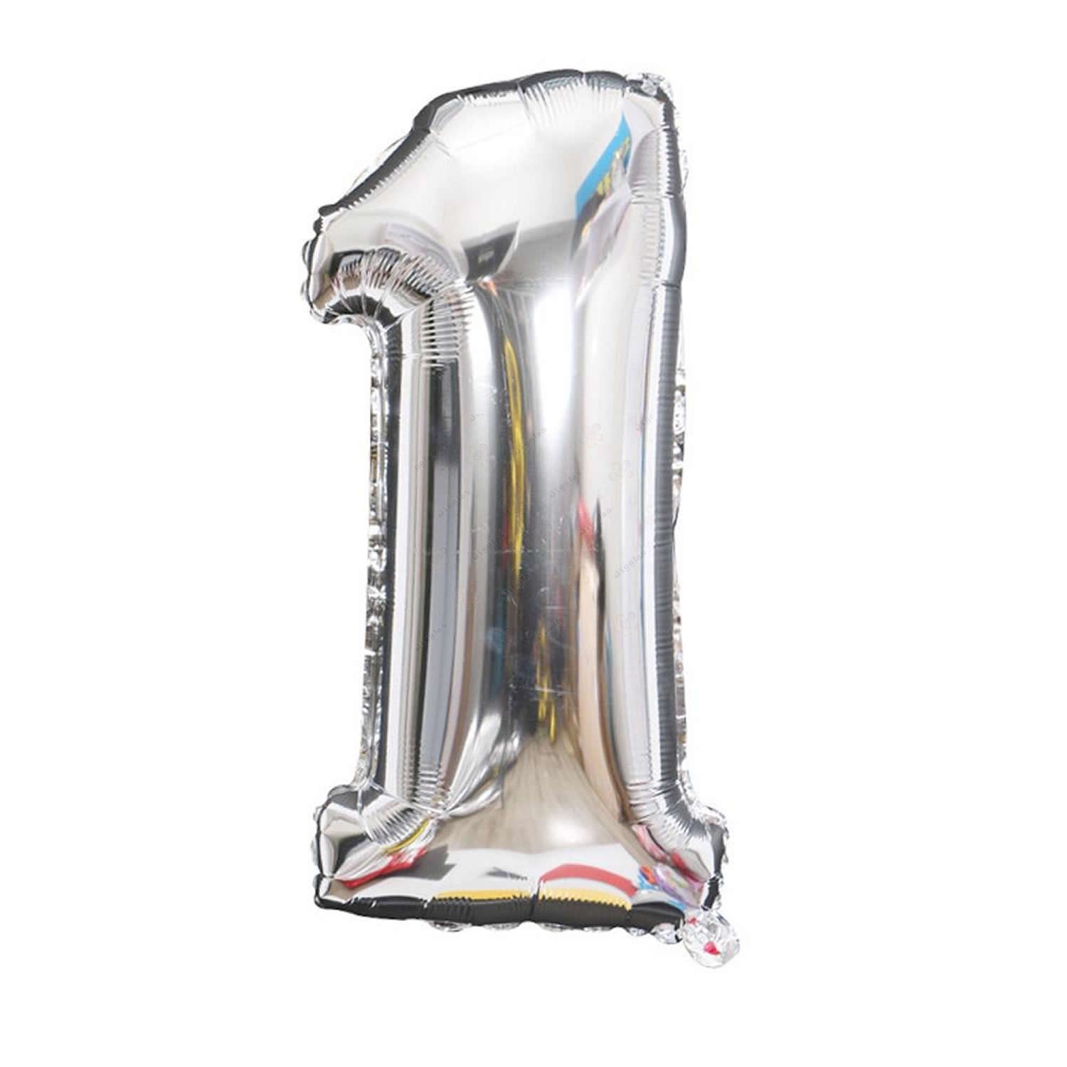 32in Silver Foil Number 1 Balloon