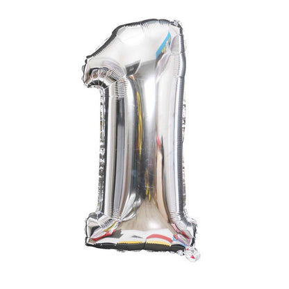 32in Silver Foil Number 1 Balloon