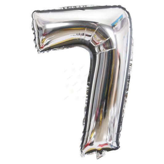 32in Silver Foil Number 7 Balloon