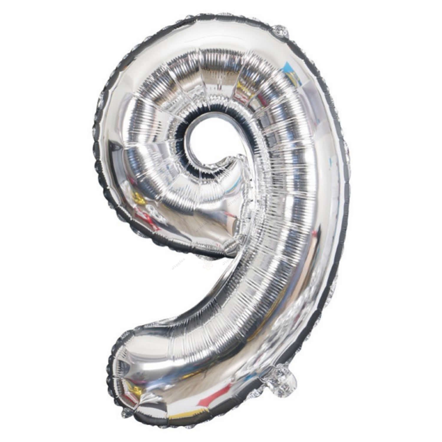 32in Silver Foil Number 9 Balloon