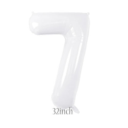 32 inch white foil number 7 balloon