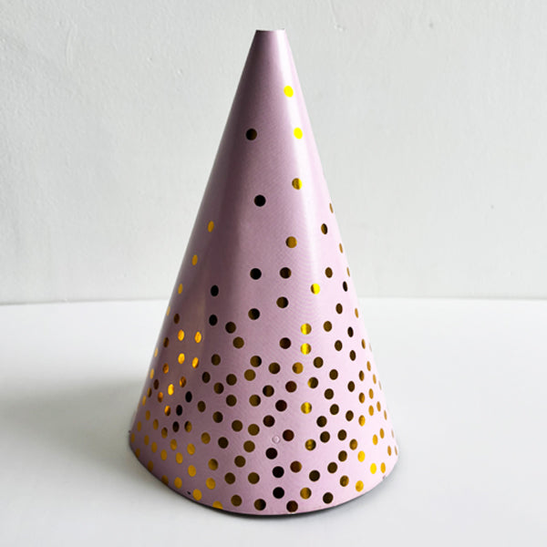 Pink & Gold Polka Dot Paper Hats