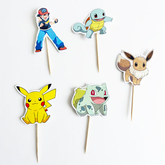 Pokemon Cupcake Toppers