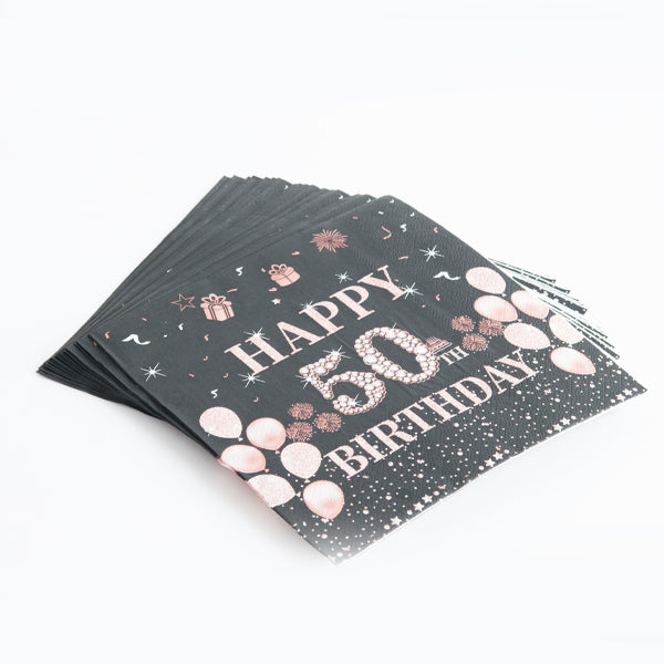 Happy 50th Birthday Paper Napkins
