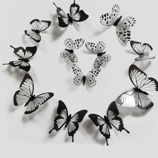 3D Butterfly Decoration Black