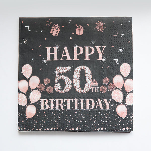 Happy 50th Birthday Paper Napkins