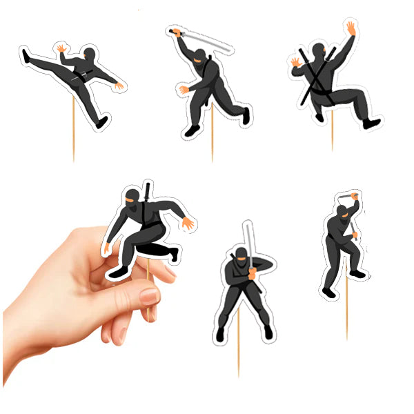 Ninja Theme Cup Cake Topper