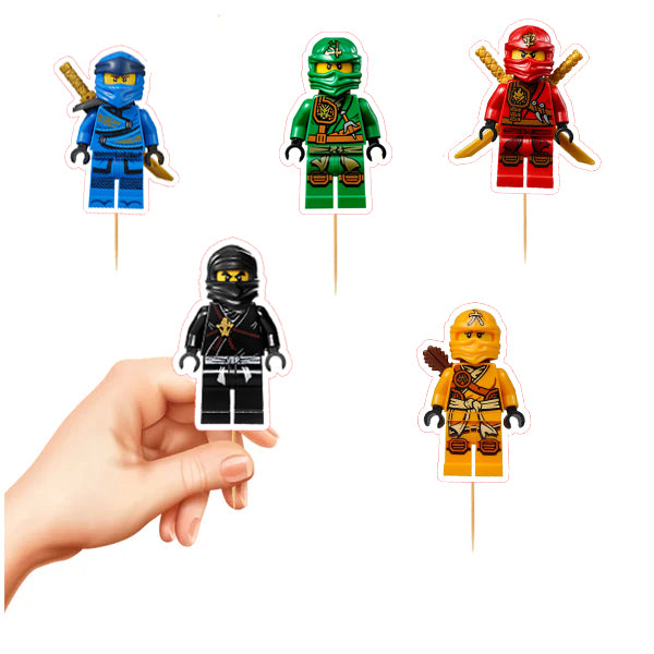 Lego Ninja Go Theme Cup Cake Topper