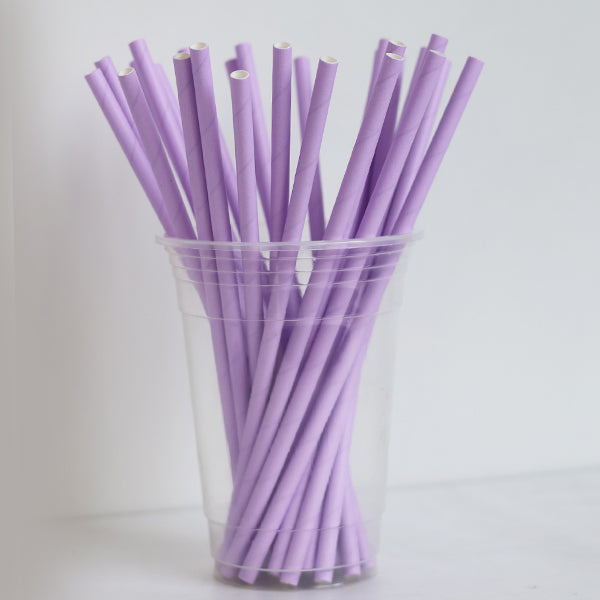 Pastel Purple Paper Straws