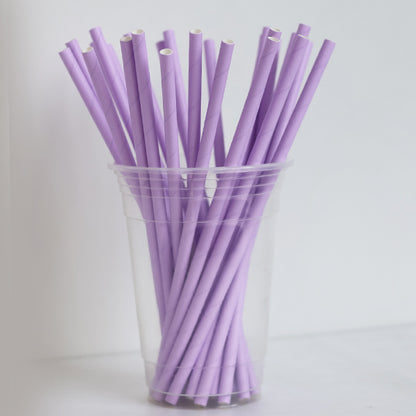 Pastel Purple Paper Straws
