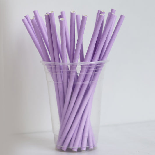 Pastel Purple Paper Straws