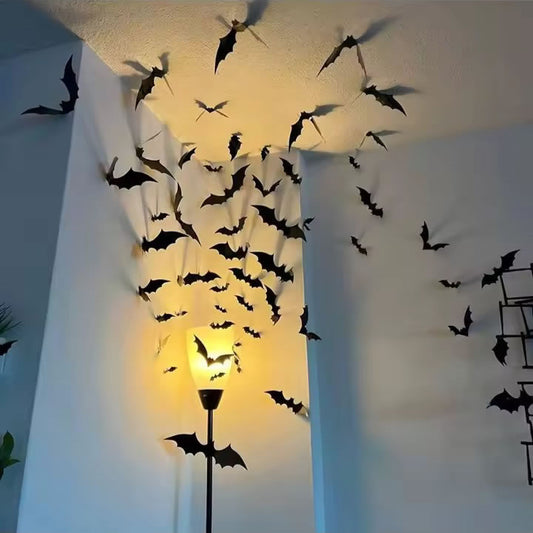 3D Bats Halloween Decor