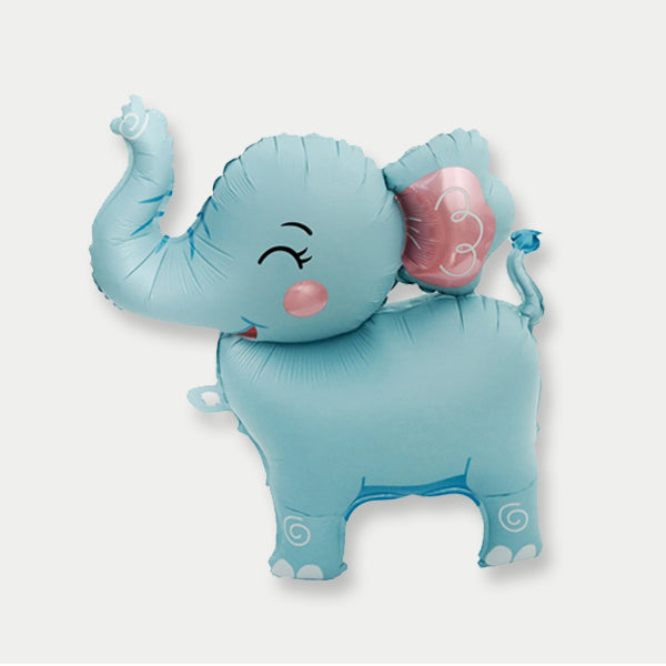 3D Standing Elephant Foil Balloon (Blue)