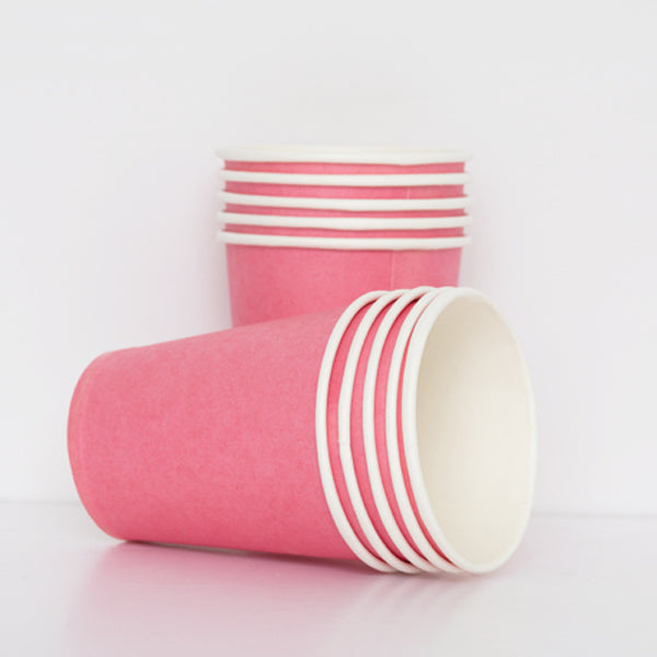 Salmon Pink Paper Cups