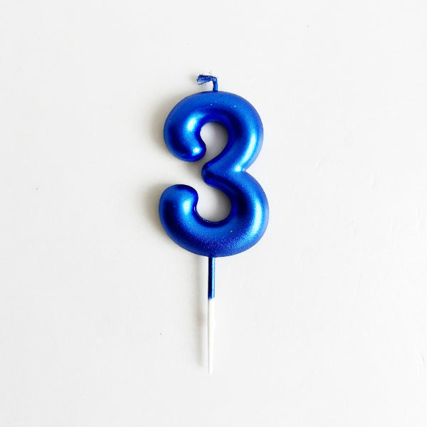 Blue Number Candles