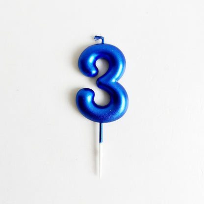 Blue Number Candles