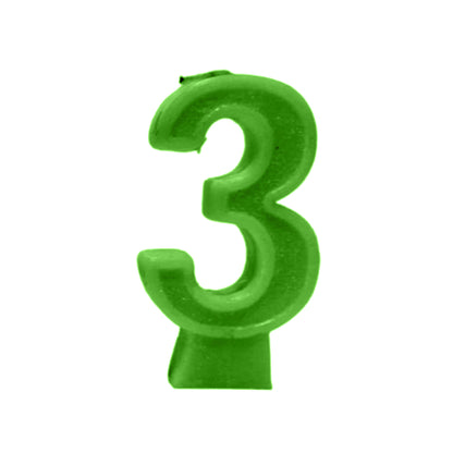 Green Number Candle