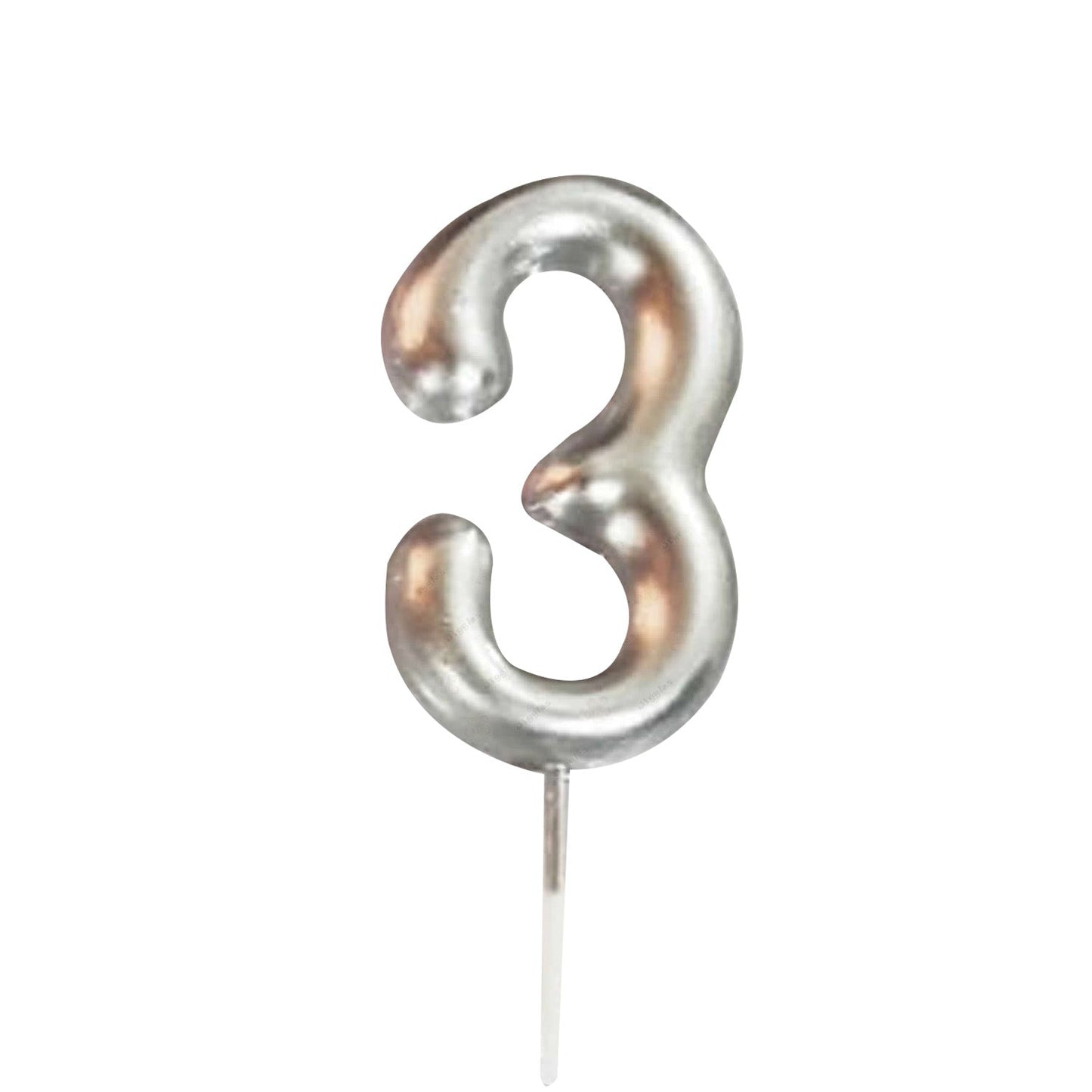 3rd Birthday Metallic Candles