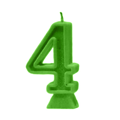 Green Number Candle