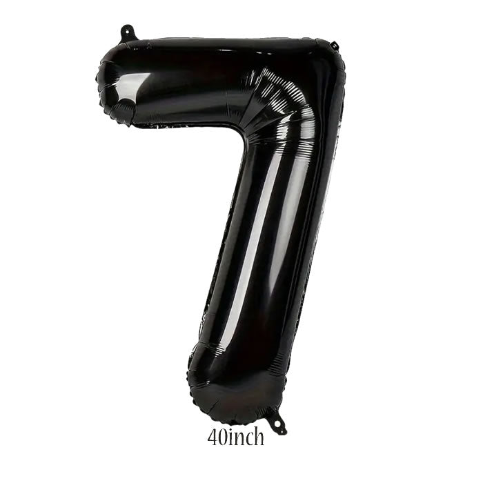 40 inch black number 7 foil balloon