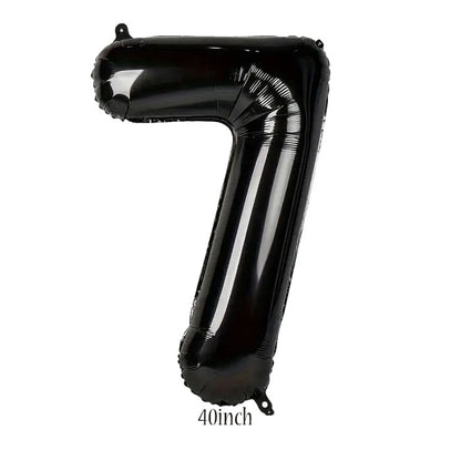 40 inch black number 7 foil balloon