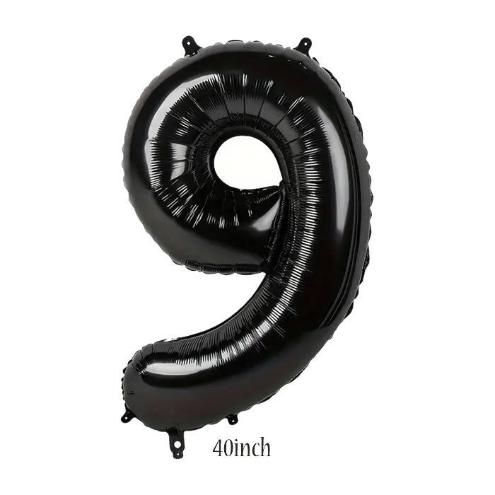 40 inch black number 9 foil balloon