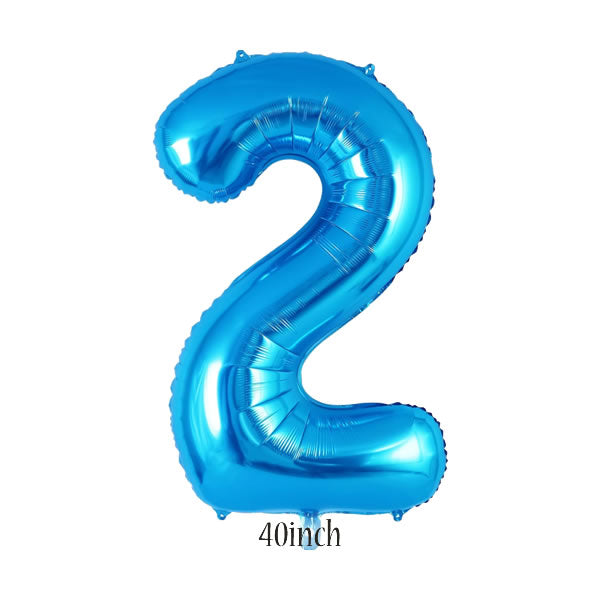 40 inch Blue Number 2 Foil Balloon