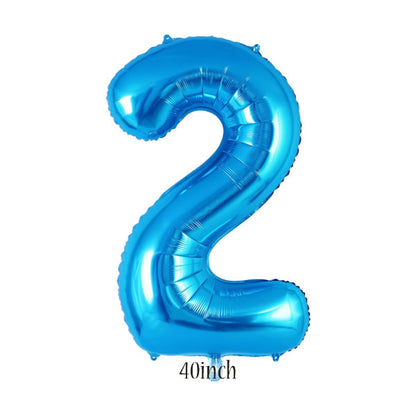40 inch Blue Number 2 Foil Balloon