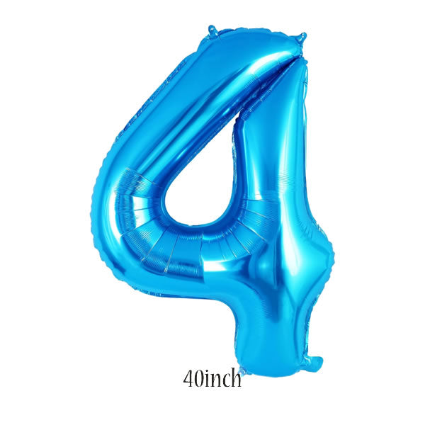40 inch Blue Number 4 Foil Balloon