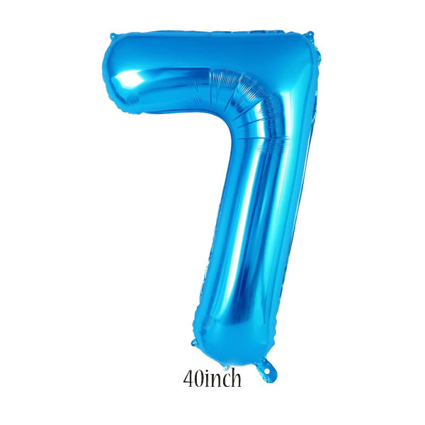 40 inch Blue Number 7 Foil Balloon