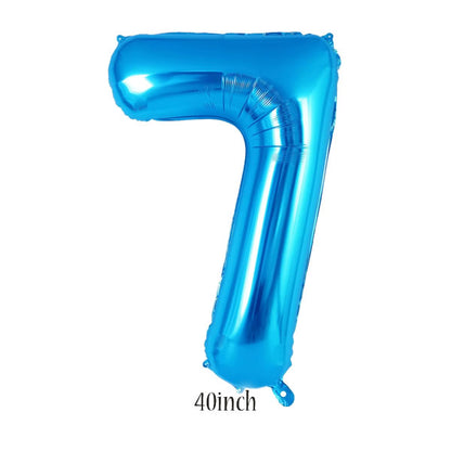 40 inch Blue Number 7 Foil Balloon