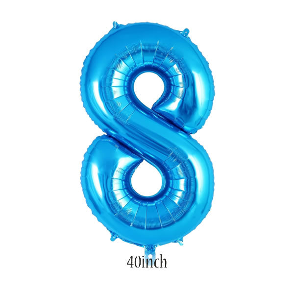 40 inch Blue Number 8 Foil Balloon