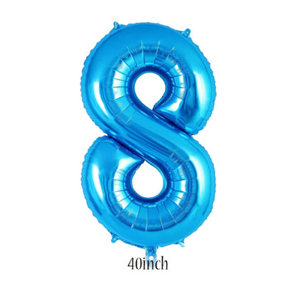 40 inch Blue Number 8 Foil Balloon