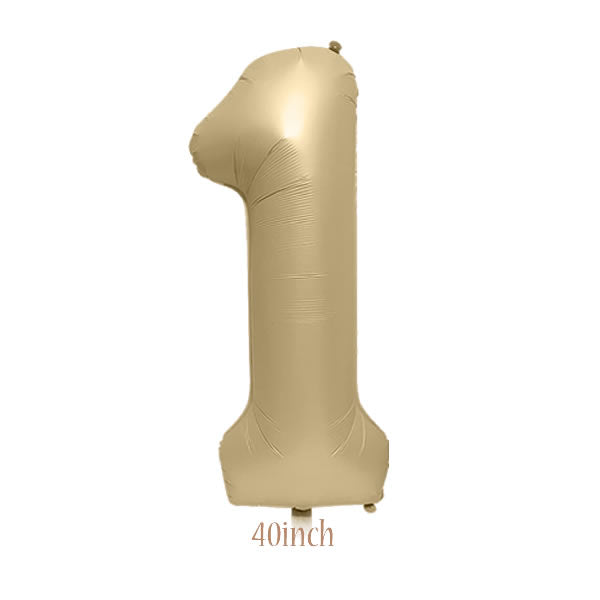 40 inch Caramel Foil Number 1 Balloon