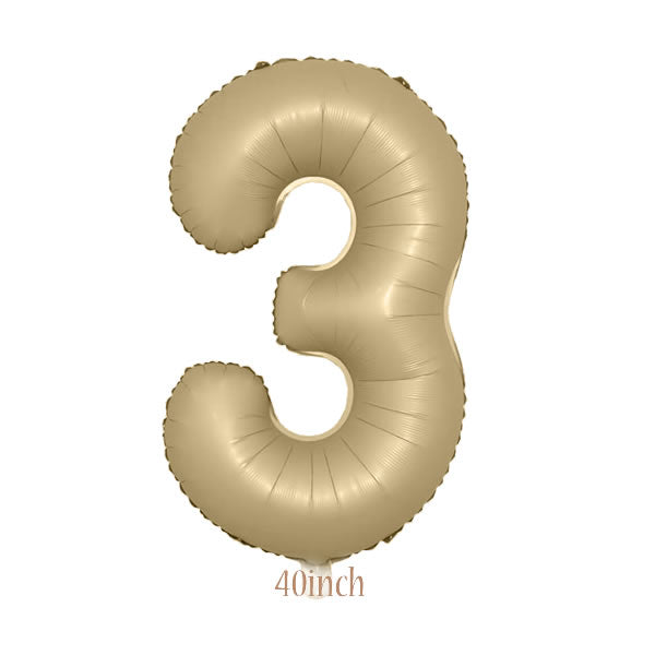 40 inch Caramel Foil Number 3 Balloon