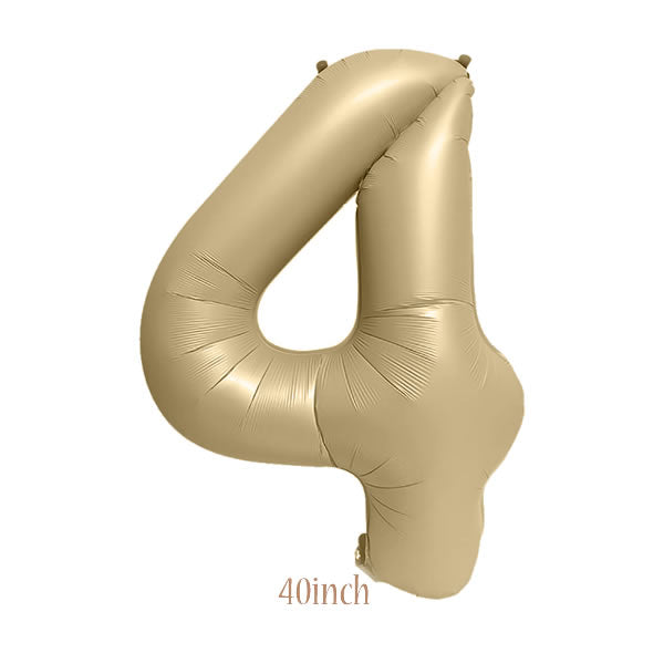 40 inch Caramel Foil Number 4 Balloon
