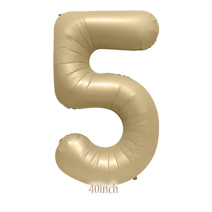 40 inch Caramel Foil Number 5 Balloon