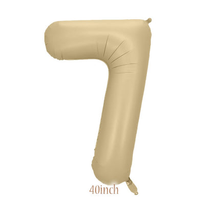 40 inch Caramel Foil Number 7 Balloon