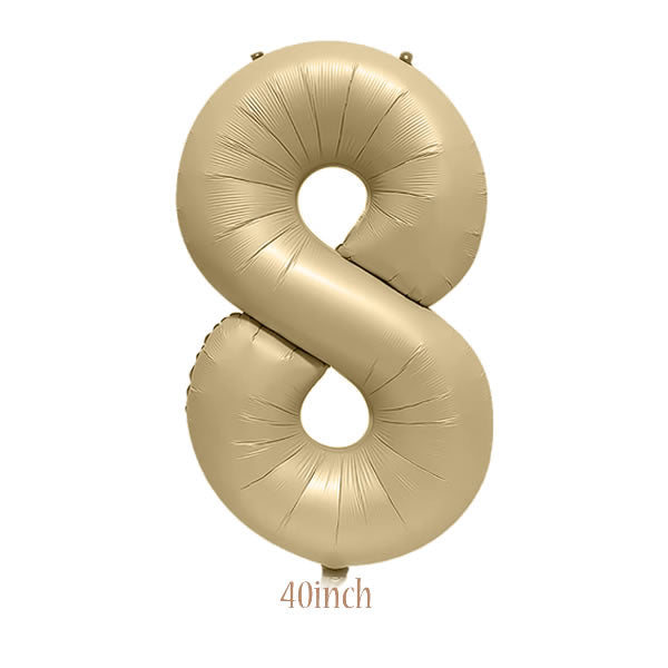 40 inch Caramel Foil Number 8 Balloon