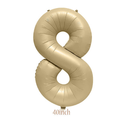 40 inch Caramel Foil Number 8 Balloon