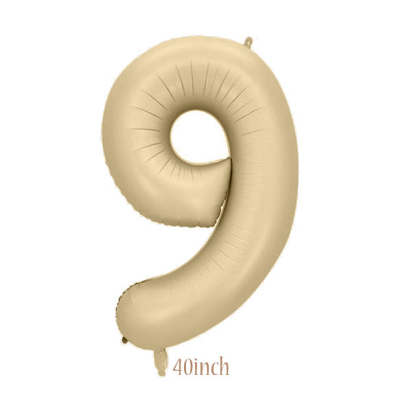 40 inch Caramel Foil Number 9 Balloon