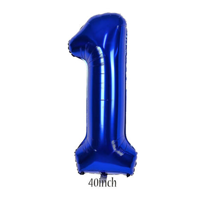 40 inch Dark Blue Number 1 Foil Balloon