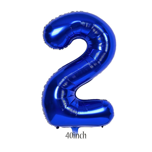 40 inch Dark Blue Number 2 Foil Balloon