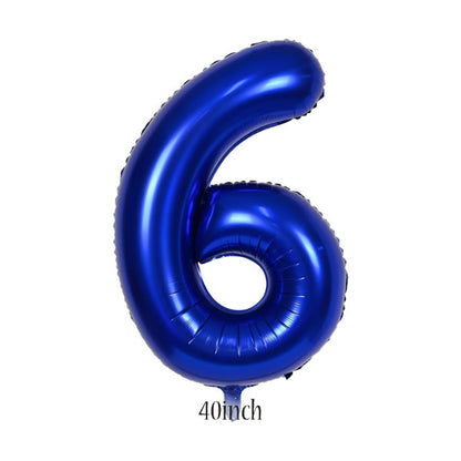 40 inch Dark Blue Number 6 Foil Balloon