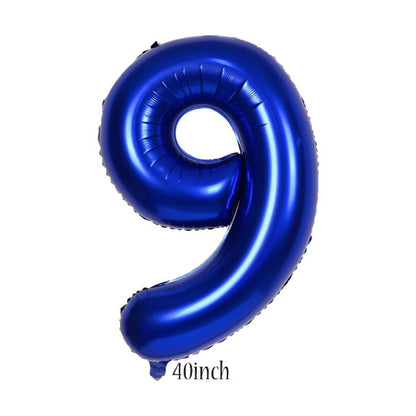 40 inch Dark Blue Number 9 Foil Balloon