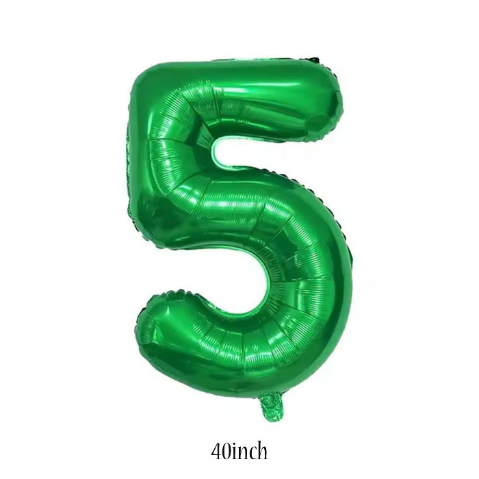 40 inch green foil number 5 balloon
