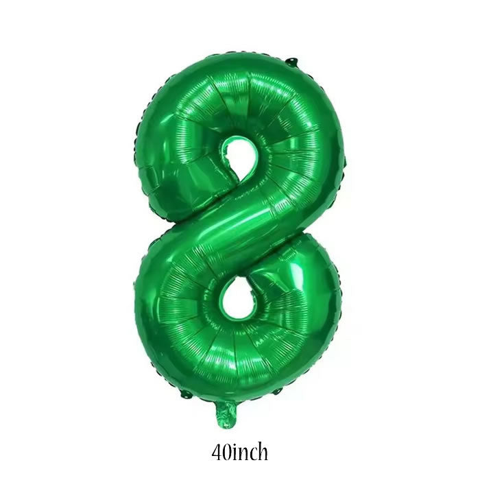 40 inch green foil number 8 balloon