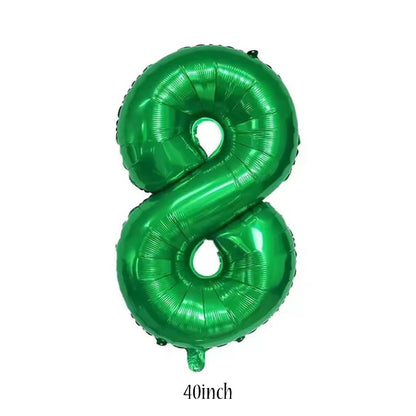 40 inch green foil number 8 balloon